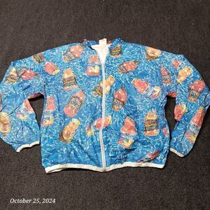 Vintage Ocean Spray All Sport Windbreaker Print All Over Jacket‎ Adult One Size